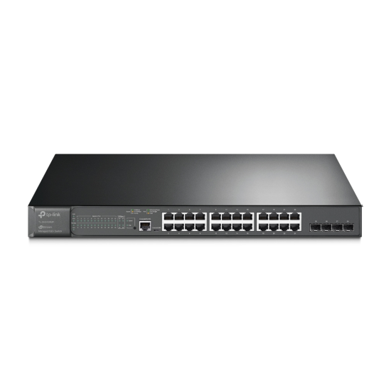 TP-LINK OMADA PROJE, TL-SG3428MP, 24 Port, GigaBit, Metal Kasa, 24 Port PoE, 384W, +4Port GigaBit SFP, Yönetilebilir, Rackmount Switch