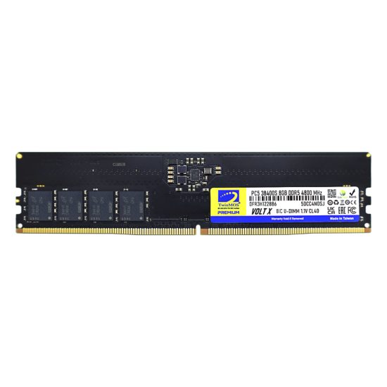 TwinMOS TMD58GB4800U40, 8GB, DDR5, 4800MHz, CL40,  1.1V Desktop Ram