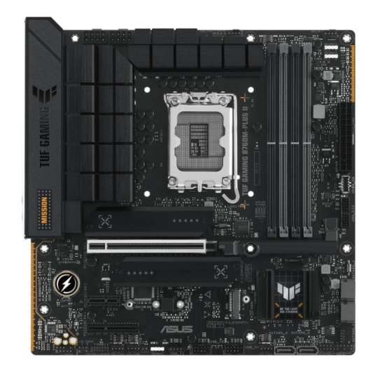 ASUS TUF GAMING B760M-PLUS II, 4xDDR5, 3x M.2, HDMI, DP, Type-C, 12-13-14.Nesil, LGA1700 Soket, GAMING Anakart