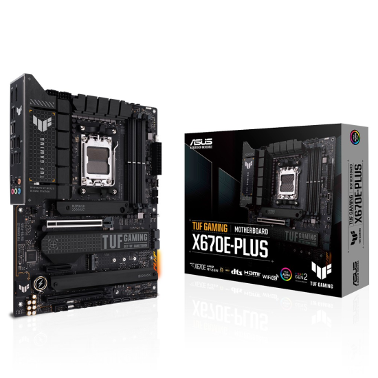 ASUS TUF GAMING X670E-PLUS, 4xDDR5, 4xM.2, HDMI, DP, Type-C, AMD Ryzen 7000 Serisi, AM5 Soket Anakart