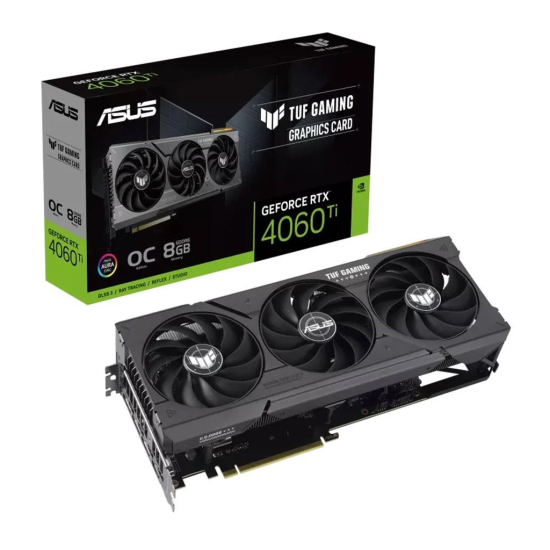 ASUS TUF-RTX4060TI-O8G-GAMING, 8Gb, 128Bit, GDDR6, 1xHDMI, 3xDP GAMING Ekran Kartı