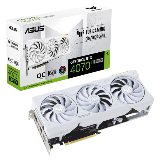 ASUS TUF-RTX4070TIS-O16G-WHITE-GAMING, 16Gb, 256Bit, GDDR6X, 2xHDMI, 3xDP GAMING Ekran Kartı