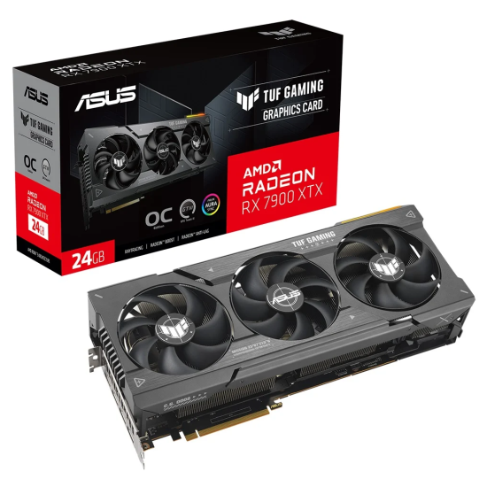 ASUS TUF-RX7900XTX-O24G-GAMING, 24Gb, 384Bit, GDDR6, 1xHDMI, 3xDP GAMING Ekran Kartı