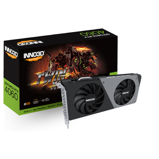 INNO3D N40602-08D6-173051N, TWIN X2, RTX4060, 8Gb, 128Bit, GDDR6, 1xHDMI, 3xDP GAMING Ekran Kartı