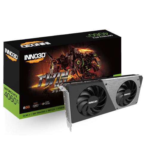 INNO3D N406T2-08D6-171153N, TWIN X2, RTX4060TI, 8Gb, 128Bit, GDDR6, 1xHDMI, 3xDP GAMING Ekran Kartı