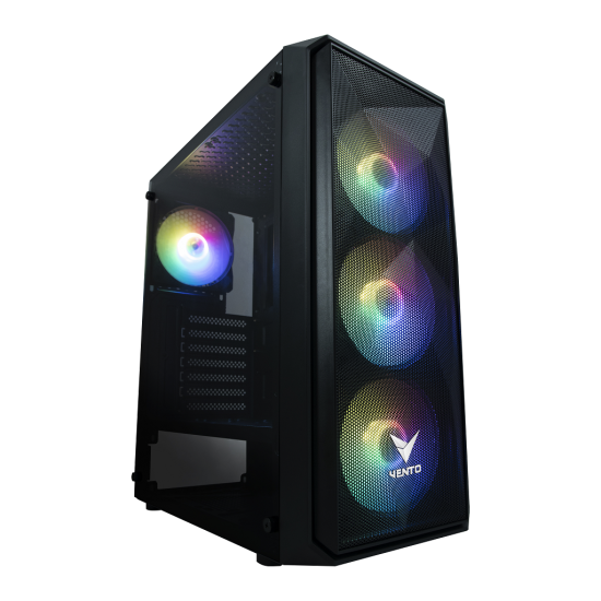 VENTO VG10F Mid Tower, 650W 80+ Bronze, Temperli Cam, RGB, ATX GAMING KASA