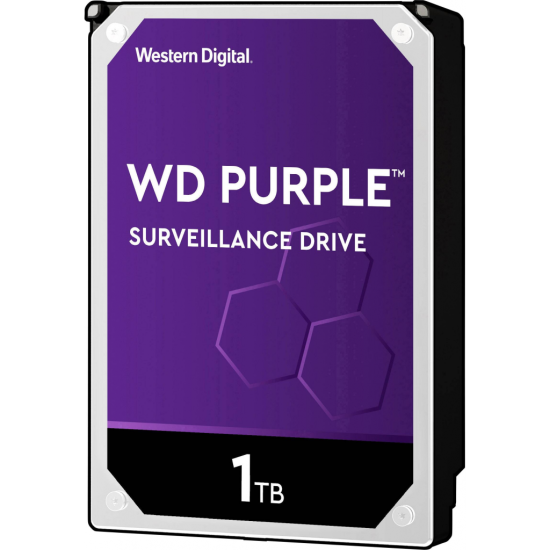 WD PURPLE, WD10PURZ, 3.5’’ 1TB, 64Mb, 5400 Rpm, 7/24 Güvenlik, HDD