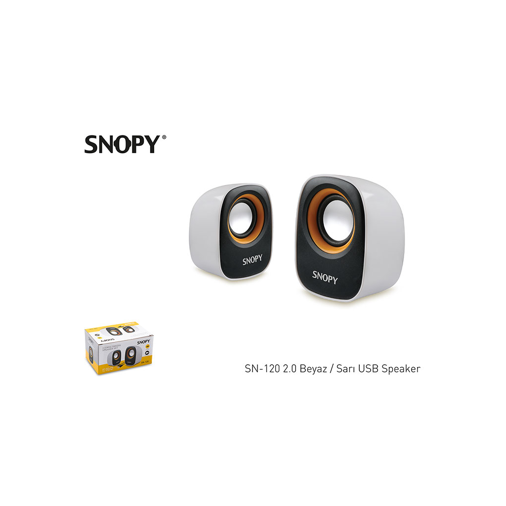 SNOPY%20SN-120,%206W,%201+1,%20Masaüstü,%20USB,%20Speaker,%20(Beyaz-Sarı)