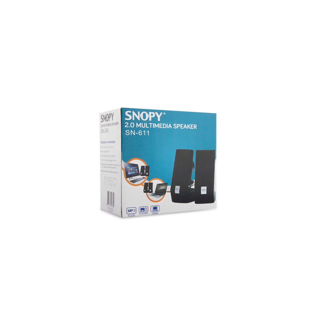 SNOPY%20SN-611,%206W,%201+1,%20Masaüstü,%20Speaker,%20AC%20220V,%20(Siyah)