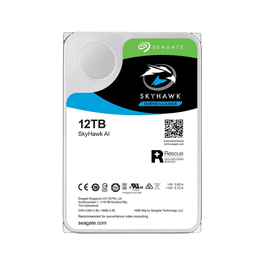 SEAGATE%20SKYHAWK%20AI,%20ST12000VE001,%203.5’’,%2012TB,%20256Mb,%207200Rpm,%20Güvenlik,%20HDD