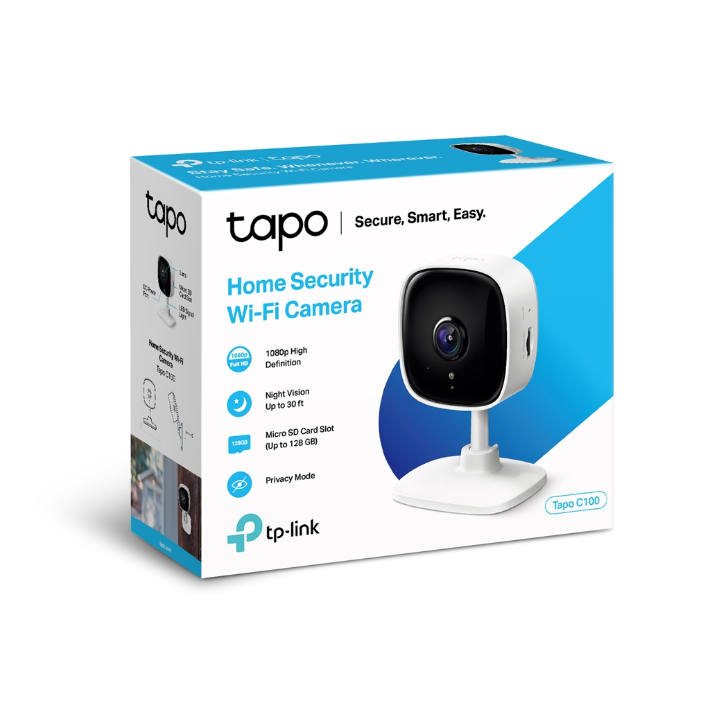 TP-LINK%20Tapo%20C100,%20Bebek/Ev%20Güvenlik%20Kamerası,%20WiFi,%201080P,%2020Mt%20Gece%20Görüşü,%20Hareket%20algılama,%20Ses%20ve%20Işık%20Alarmı,%20İki%20Yönlü%20Ses