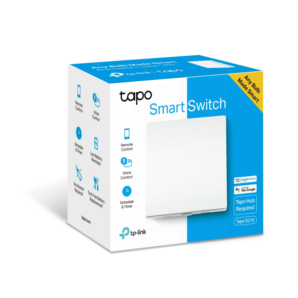 TP-LINK%20Tapo%20S210%20Wi-Fi%20Akıllı%20Işık%20Anahtarı%20(1%20Düğme%20-%201%20Yol)