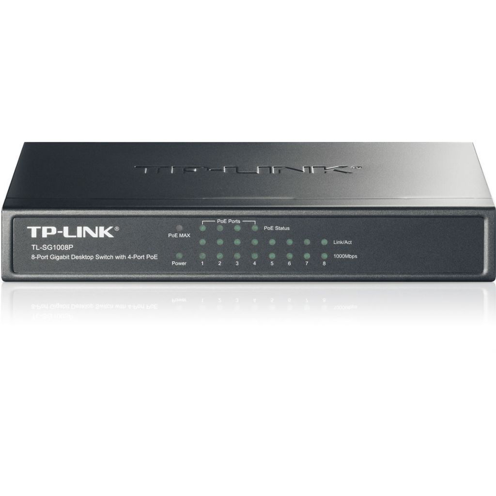 TP-LINK%20TL-SG1008P,%208%20Port,%20GigaBit,%20Metal%20Kasa,%204%20Port%20PoE,%2055W,%20Yönetilemez,%20Masaüstü%20Switch