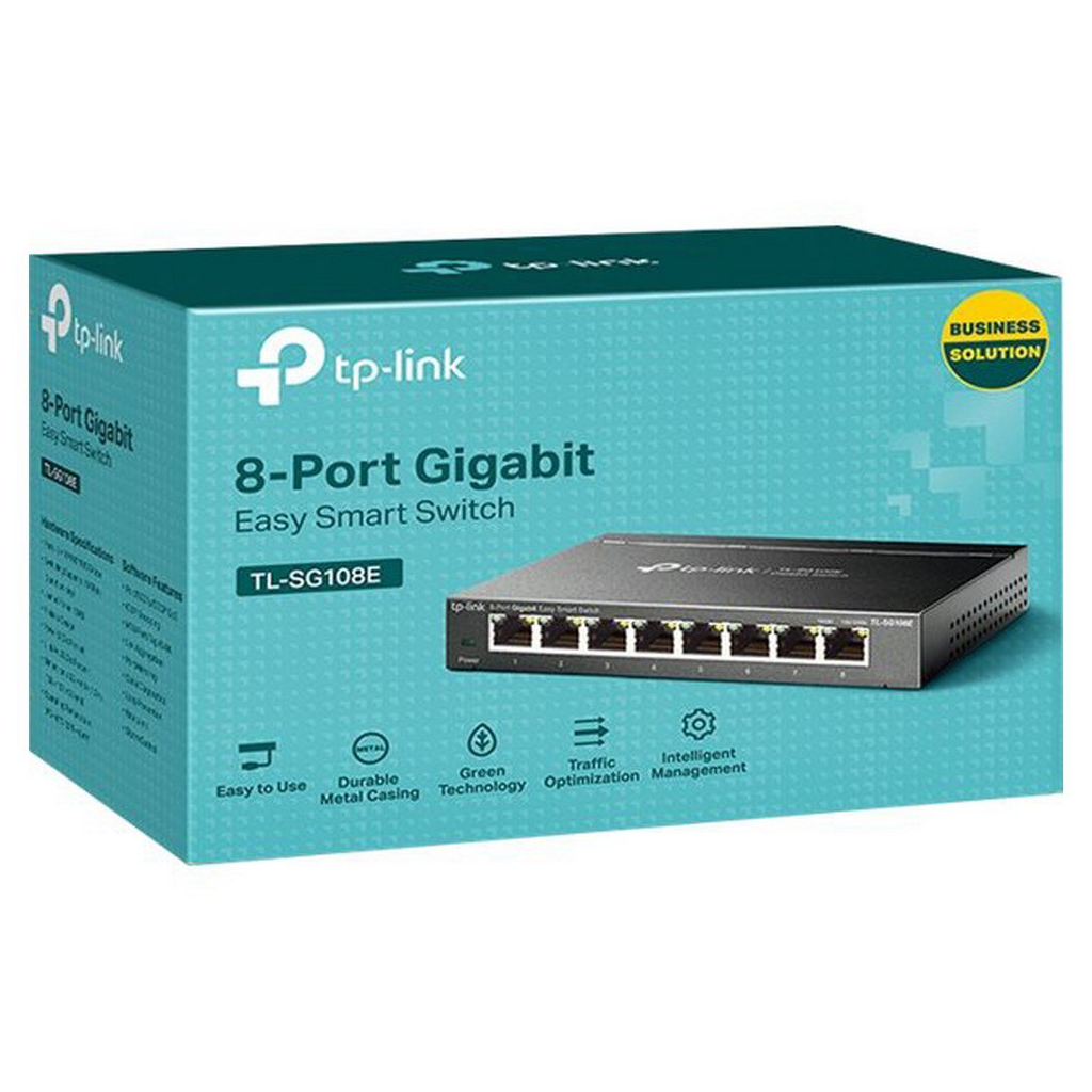 TP-LINK%20TL-SG108E,%208%20Port,%20GigaBit,%20Metal%20Kasa,%20Easy%20Smart,%20Yönetilebilir,%20Masaüstü%20Switch