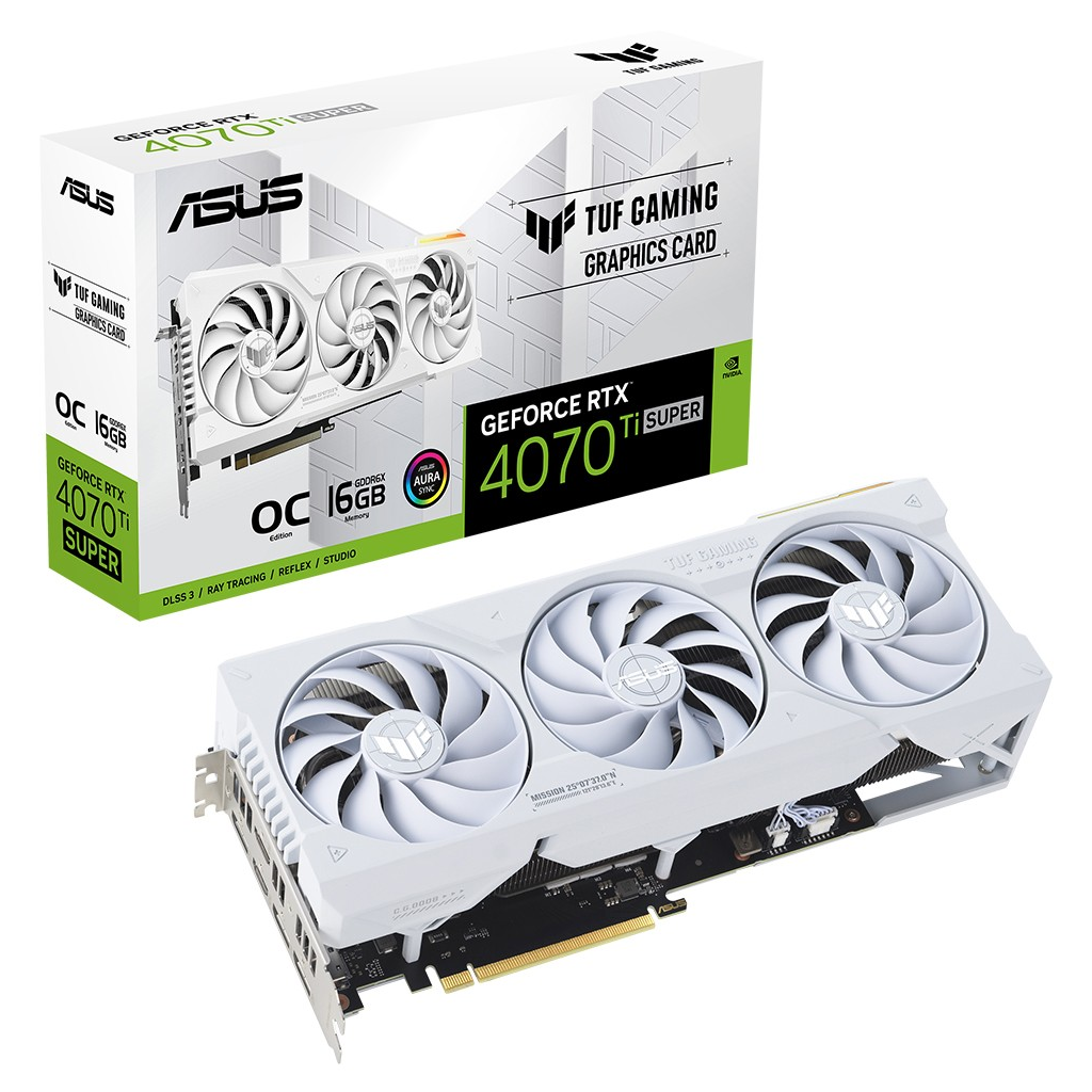 ASUS%20TUF-RTX4070TIS-O16G-WHITE-GAMING,%2016Gb,%20256Bit,%20GDDR6X,%202xHDMI,%203xDP%20GAMING%20Ekran%20Kartı