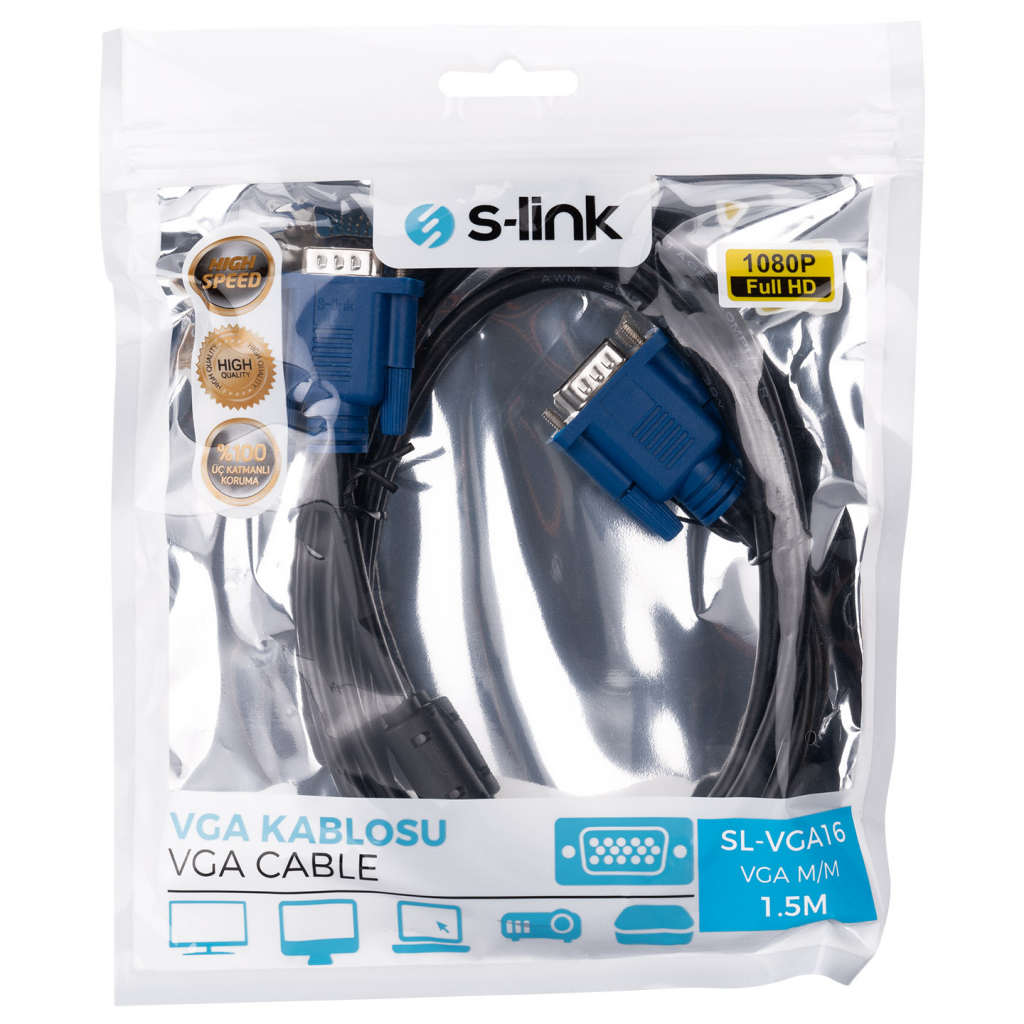 S-LINK%20SL-VGA16,%2015Pin,%20İki%20Ucu%20Erkek,%201.5mt,%20VGA%20Kablosu