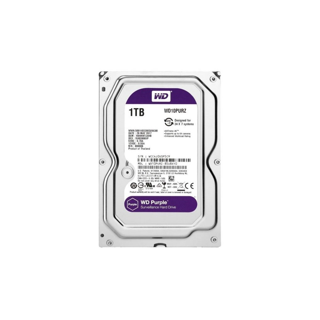 WD%20PURPLE,%20WD10PURZ,%203.5’’%201TB,%2064Mb,%205400%20Rpm,%207/24%20Güvenlik,%20HDD