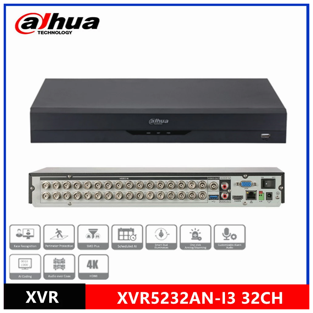 DAHUA%20XVR5232AN-I3,%2032Kanal,%205Mpix,%20H265+,%202%20HDD%20Desteği,%205in1%20DVR%20Cihazı